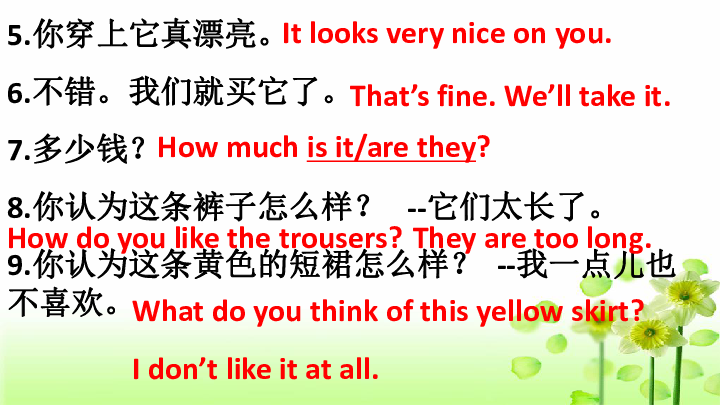 Unit 4 Having fun Topic 1 What can I do for you? 复习课件（共13张PPT）