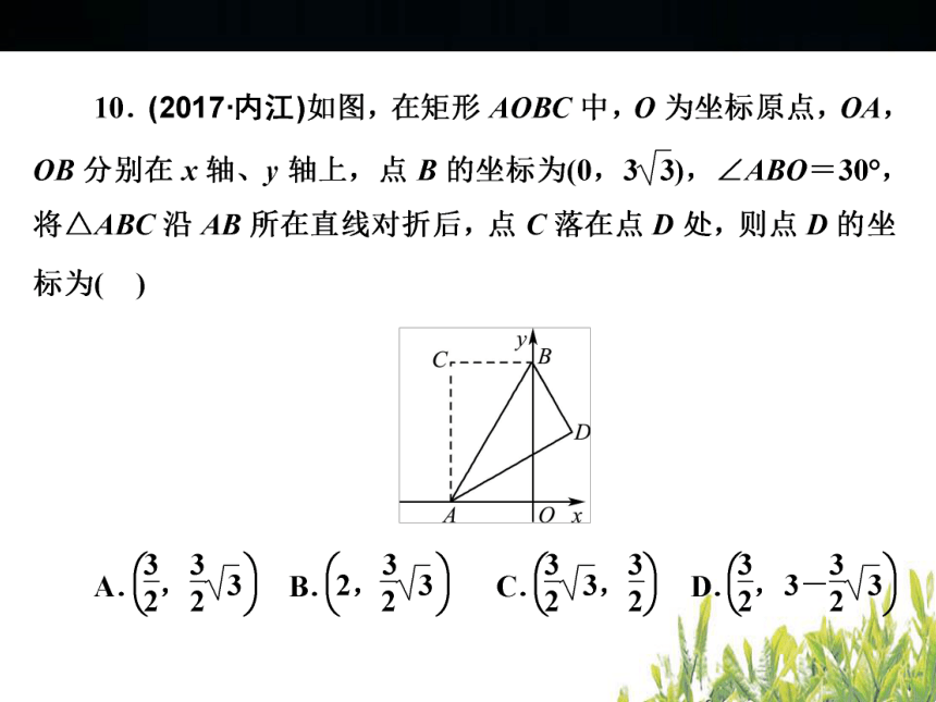 2018年浙江中考数学复习四边形 小自测（35张PPT）