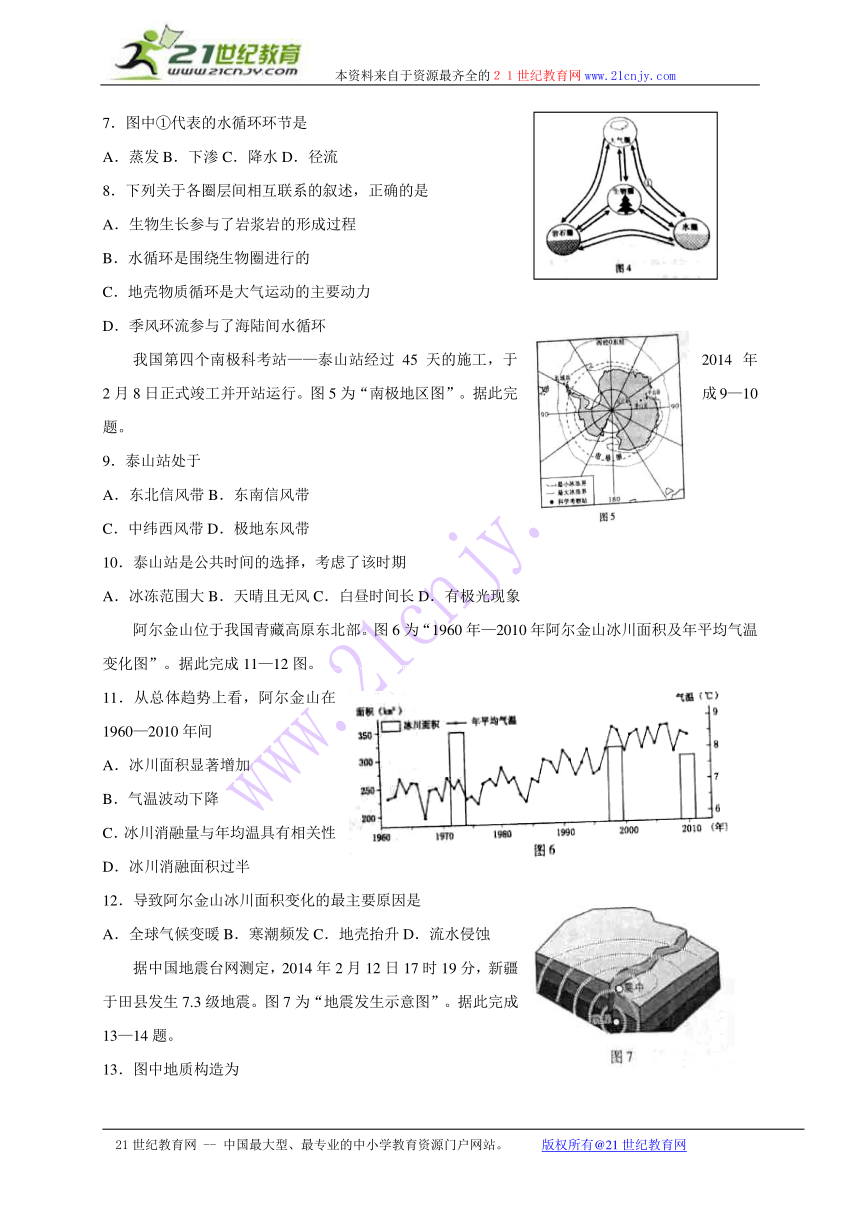 2014年江苏省学业水平测试(必修科目)地理试题及答案