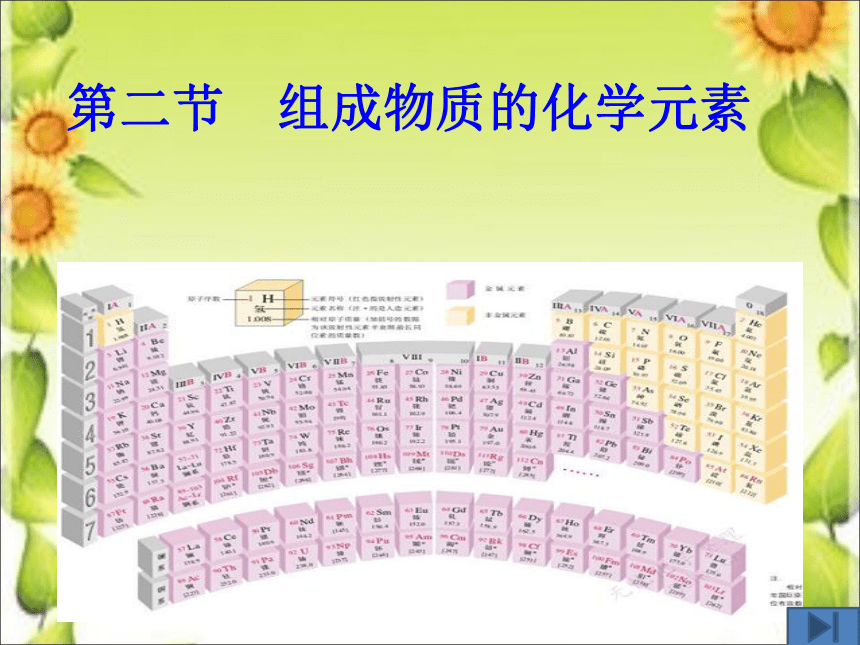 第2节 组成物质的化学元素 课件（26张PPT）