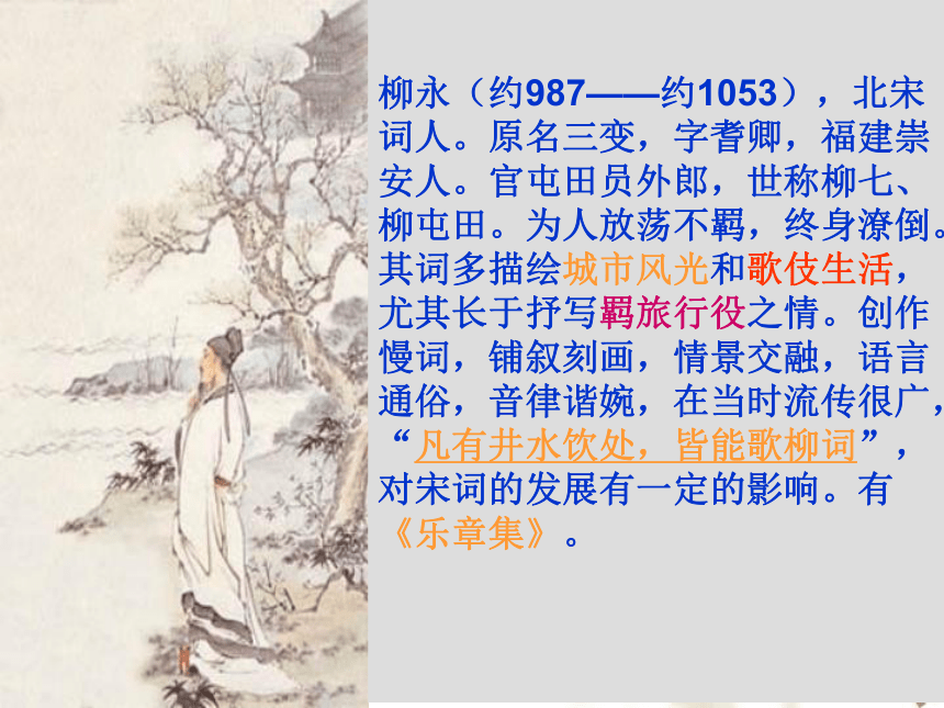 人教版必修四第四课柳永词二首 （92张）