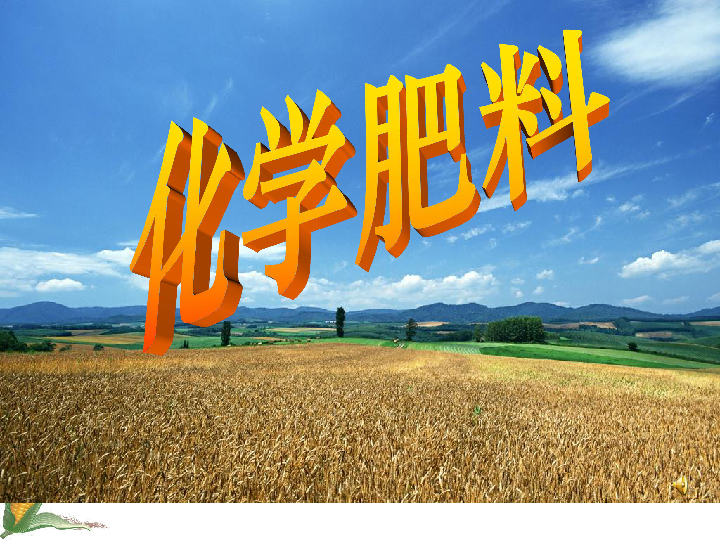 人教版九年级化学下第十一单元课题2化学肥料优课教学课件共19张ppt