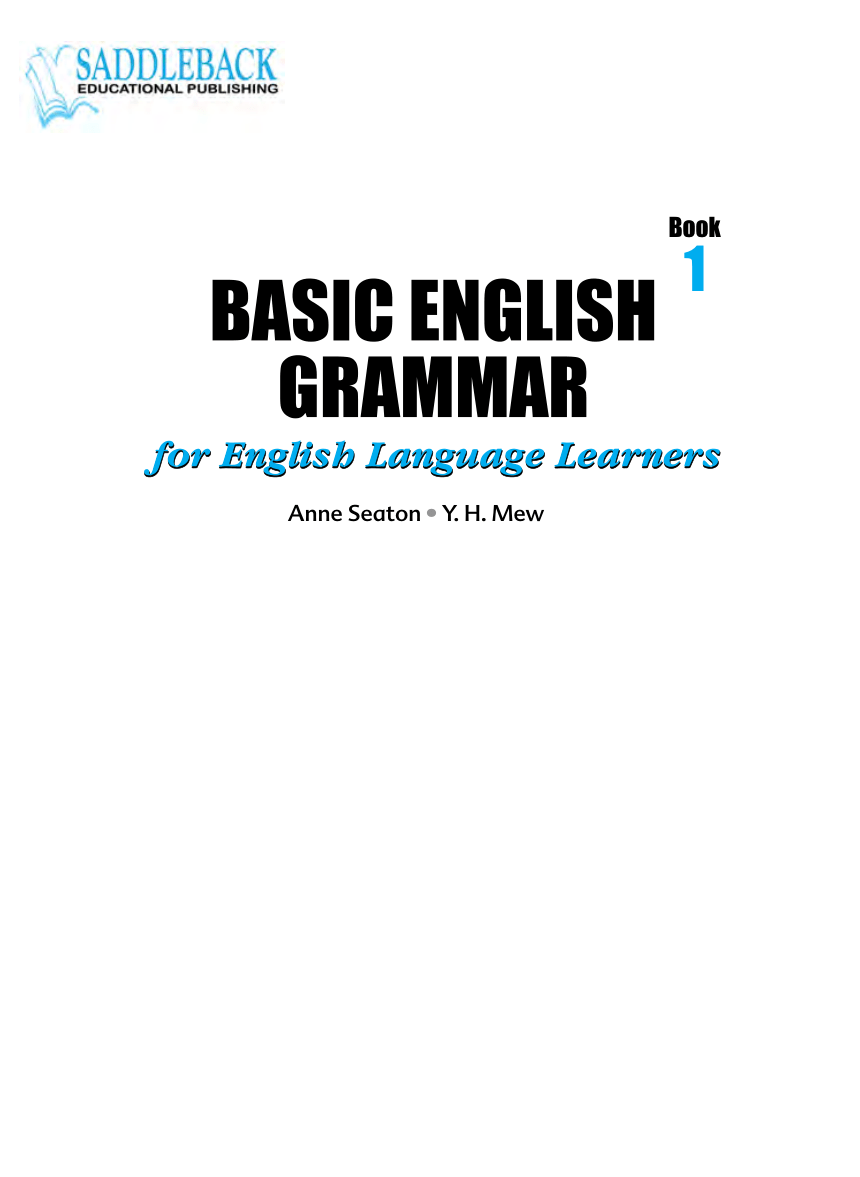 Basic English Grammar Book 1 国际学校语法教材PDF