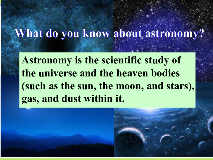 人教版高一英语必修三Unit 4 Astronomy: the science of the stars Reading课件(36张)