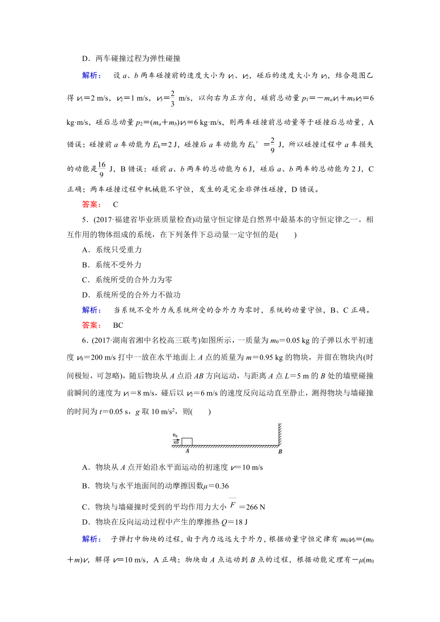 2018届高三物理二轮复习课时作业：专题二+动量与能量2.3+Word版含解析