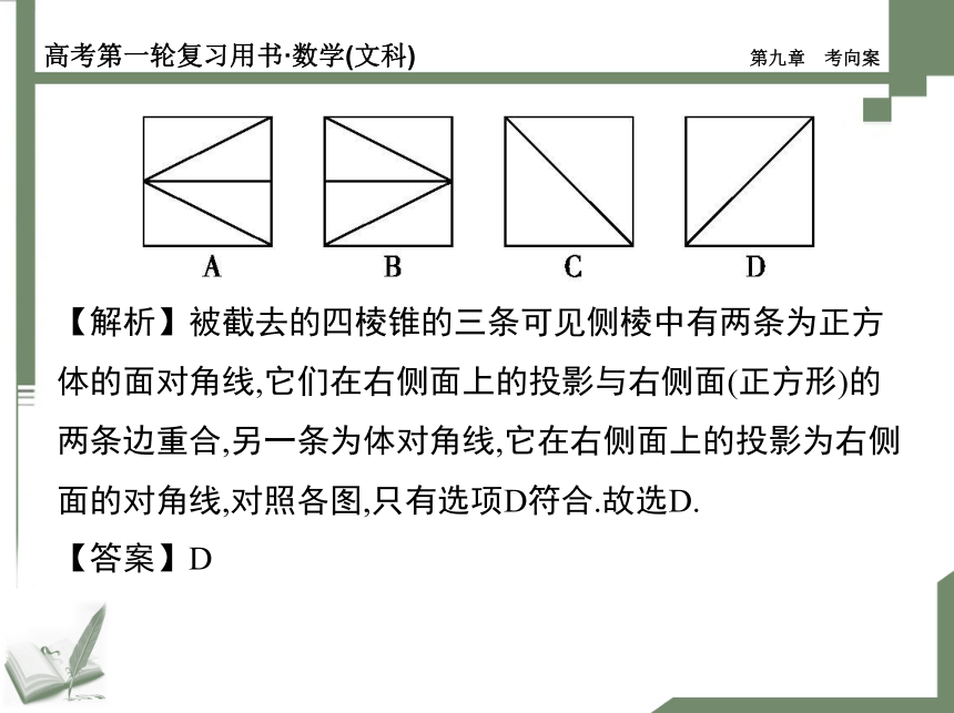 2014年高考数学（文科，江西专用）一轮复习用书配套考向案：第九章 直线、平面、简单几何体（109张ppt）