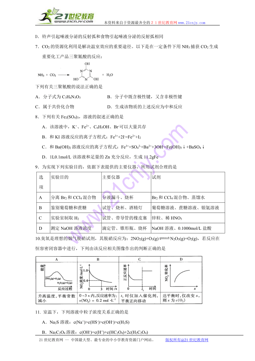 2014年高考真题——理综（安徽卷）精校版 Word版含答案