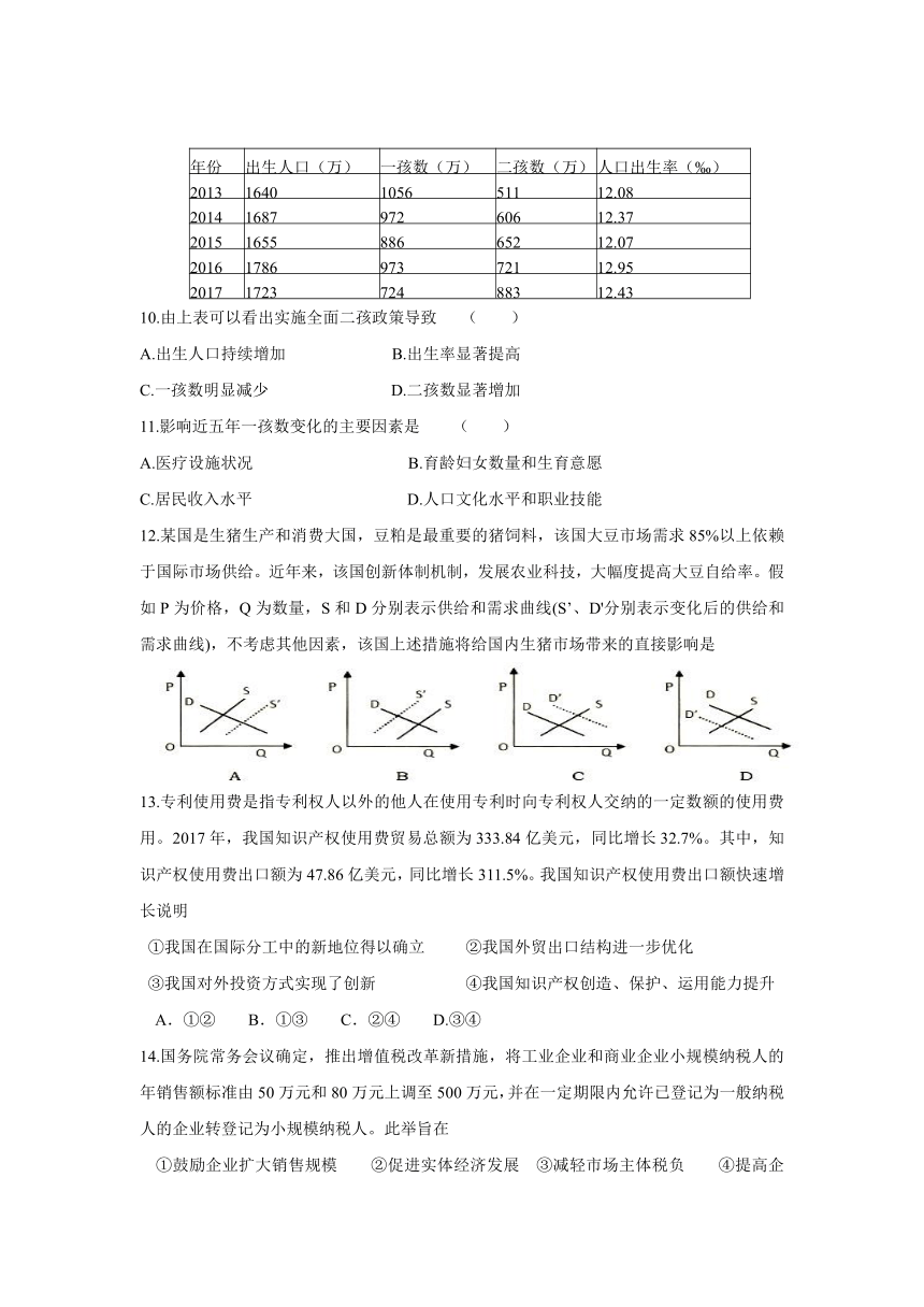 江西省南昌市八一中学2018届高三第三次模拟考试文科综合试题+Word版含答案