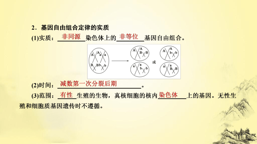 備考2022一輪複習15遺傳的基本規律與伴性遺傳兩對相對性狀的雜交實驗