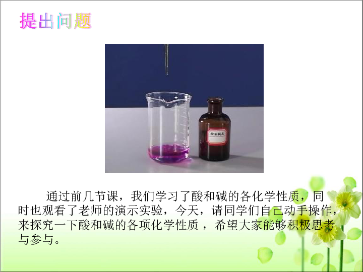 人教版九年级化学 下册 第十单元 实验活动6 酸、碱的化学性质 课件（共26张PPT）