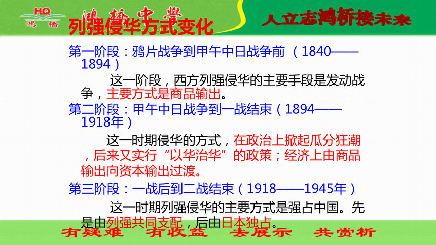 2018届人教版历史中考一轮复习课件：侵略与反抗