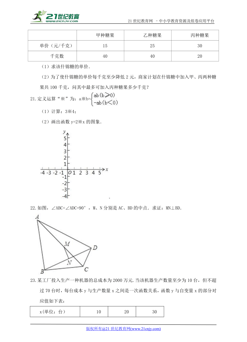 湘教版2017-2018学年度下学期八年级数学期末模拟试题2（含解析）