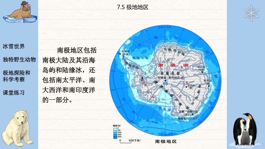 极地地区手抄报背景图片