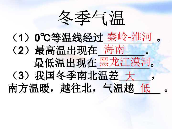 湘教版八上地理2．2中国的气候课件 （共60张PPT，4课时）