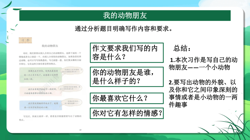 部编版四年级下册第四单元习作我的动物朋友课件共24张ppt