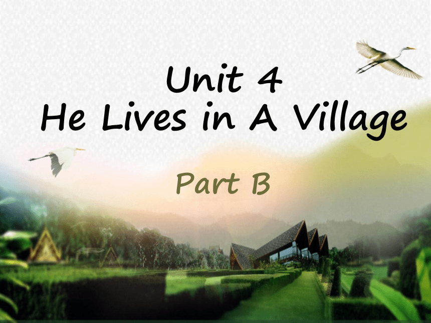 Unit 4 He Lives in A Village PB 课件