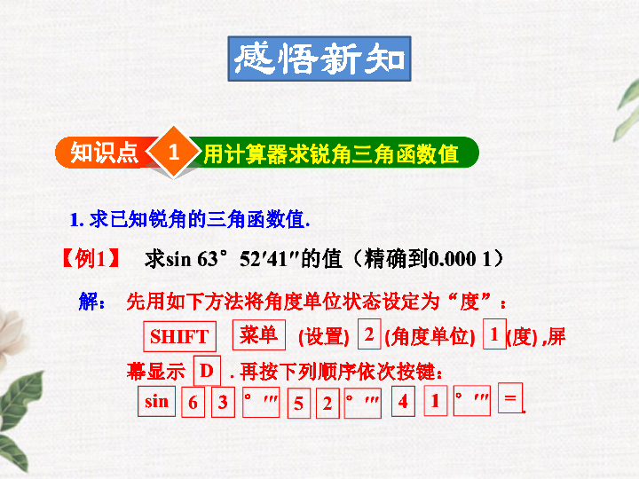 24.3.2 用计算器求锐角三角函数值 课件（15张PPT）