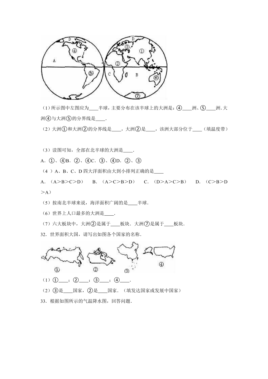 广东省肇庆市封开县2015-2016学年八年级（上）期末地理试卷（解析版）