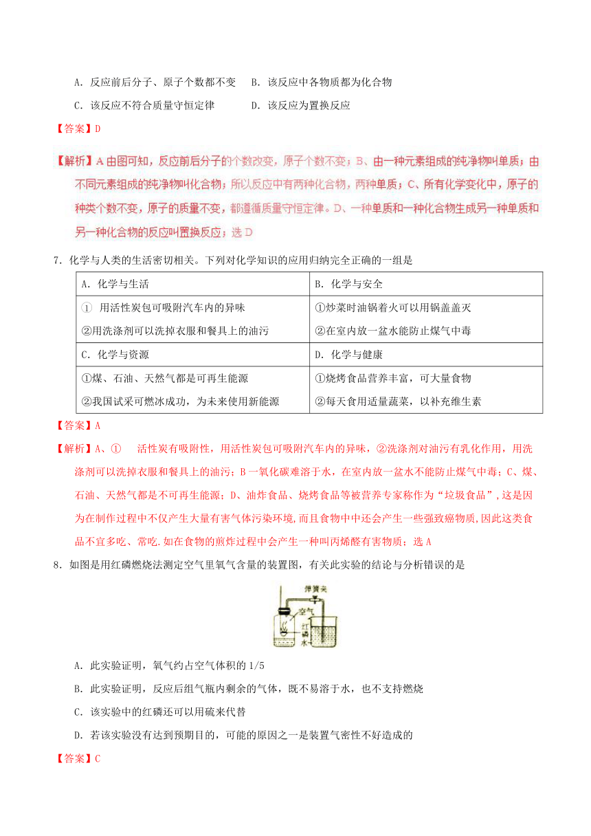 2017年中考真题精品解析 化学（山东菏泽卷）精编参考版（解析版）