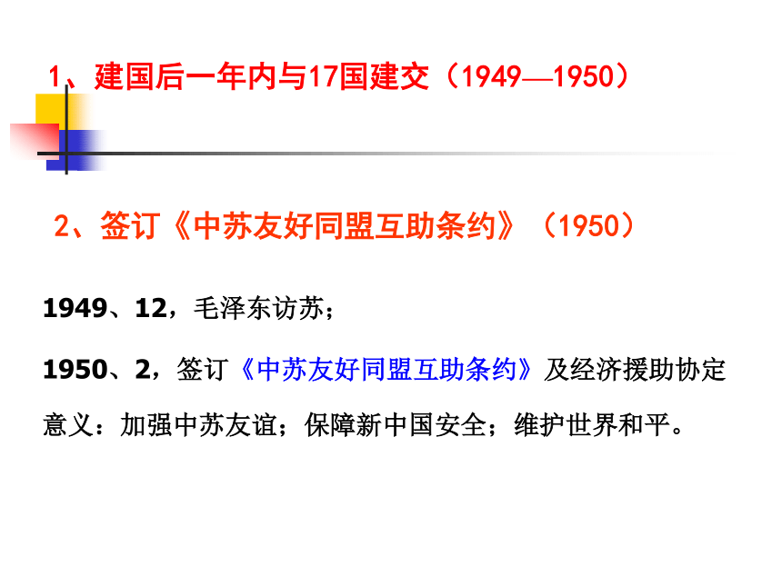 2016年【人民版】高一历史必修一专题五 现代中国的对外关系 复习课件（共51张ppt）