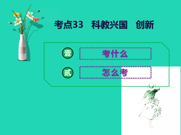 2019中考道德与法治二轮复习考点33科教兴国创新  课件（47张PPT）