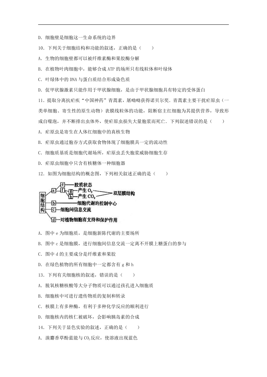 辽宁省沈阳市东北育才学校2019届高三生物上学期第一次模拟考试试题