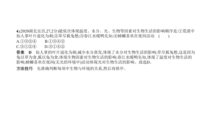 2021年生物中考复习全国通用 专题一　生物与环境课件（97张ppt）