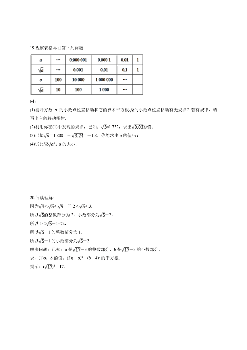 人教版初中数学七年级下册第六章《实数》单元测试题（含答案）