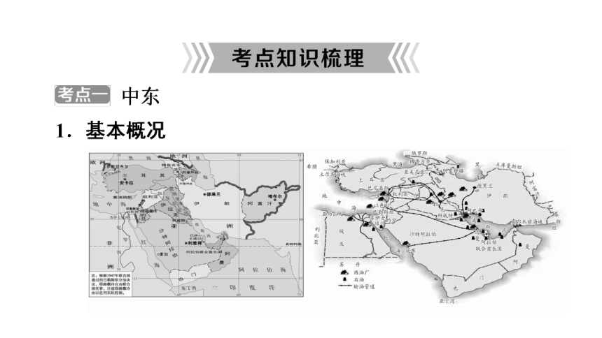 2021年中考广东专用地理考点梳理复习课件 第9讲 中东地区和欧洲西部（75张PPT）