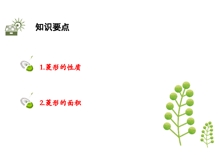 人教版八年级数学下册教学课件：18.2.2 第1课时 菱形的性质（24张）