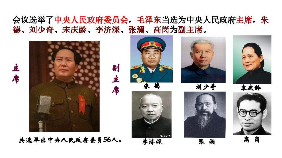 第1课 中华人民共和国成立  课件(20张PPT)