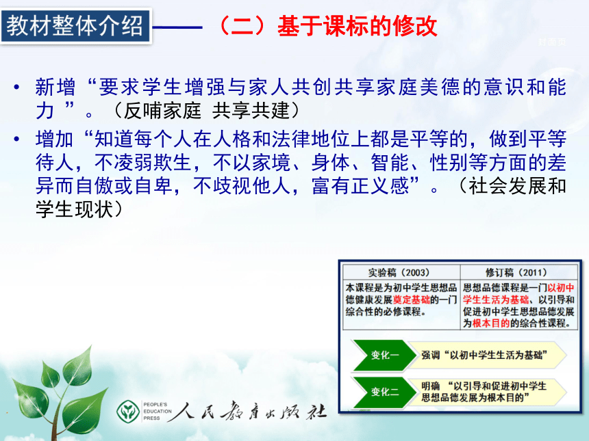 部编人教版初中《道德与法治》教材解读课件