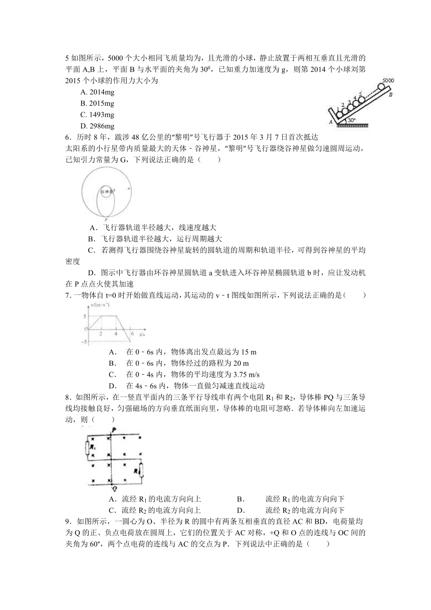 2016届鄂豫晋冀陕高三五省联考物理试题