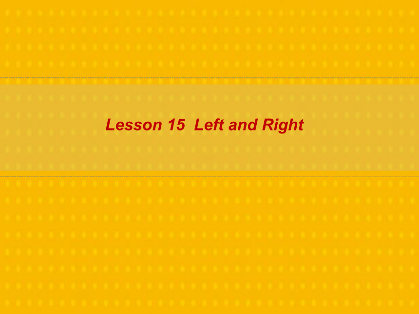 Lesson 15 Left and right 课件