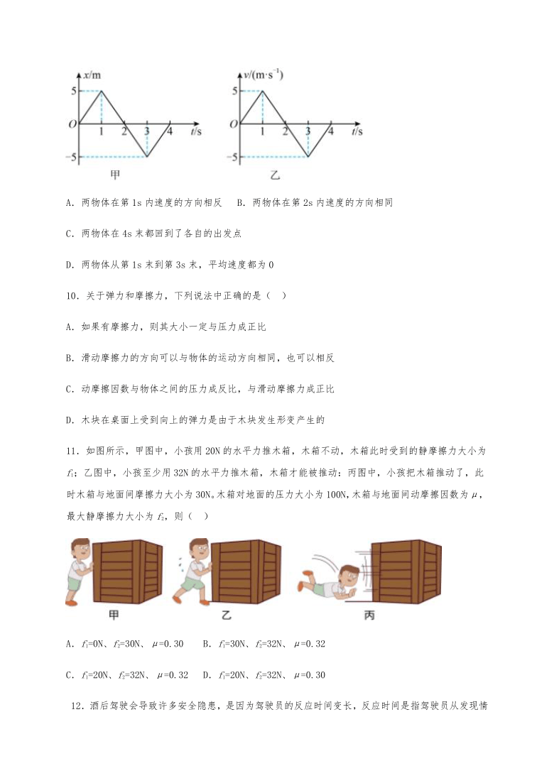 宁夏青铜峡市高级中学2020-2021学年高一下学期开学考试物理试题 Word版含答案