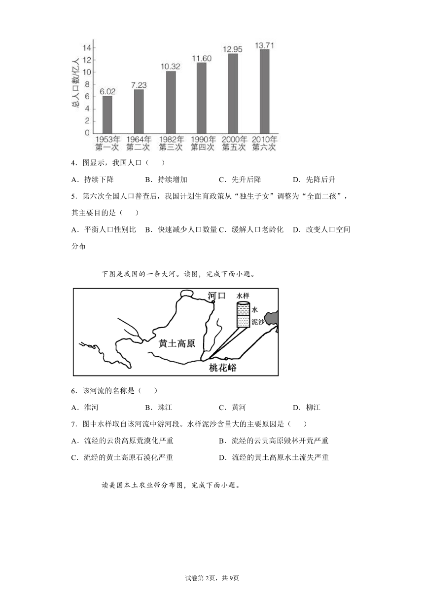 广西柳州市柳江区2020-2021学年八年级下学期期中地理试题(word版含答案)