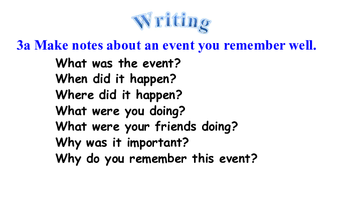 人教版八年级下Unit 5 What were you doing when the rainstorm came? Section B3a-Self Check Period 3课件(共14张PPT