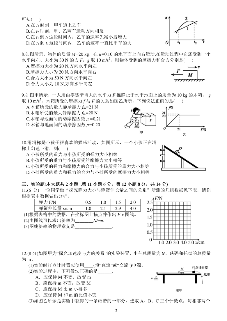 重庆市开州区铁桥中学2021届高三第二次质量检测物理试卷（PDF版）