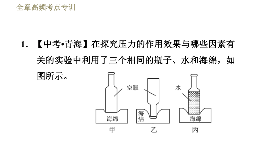 沪粤版八年级下册物理习题课件 第8章 全章高频考点专训  专训2  压强的探究与测量（43张）