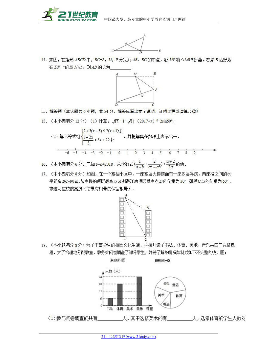 2018年河北省中考考前最后一卷数学试卷（A）含答案（扫描版）