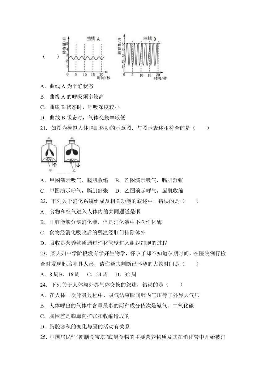 山东省威海市乳山市2016-2017学年七年级（上）期中生物试卷（解析版）