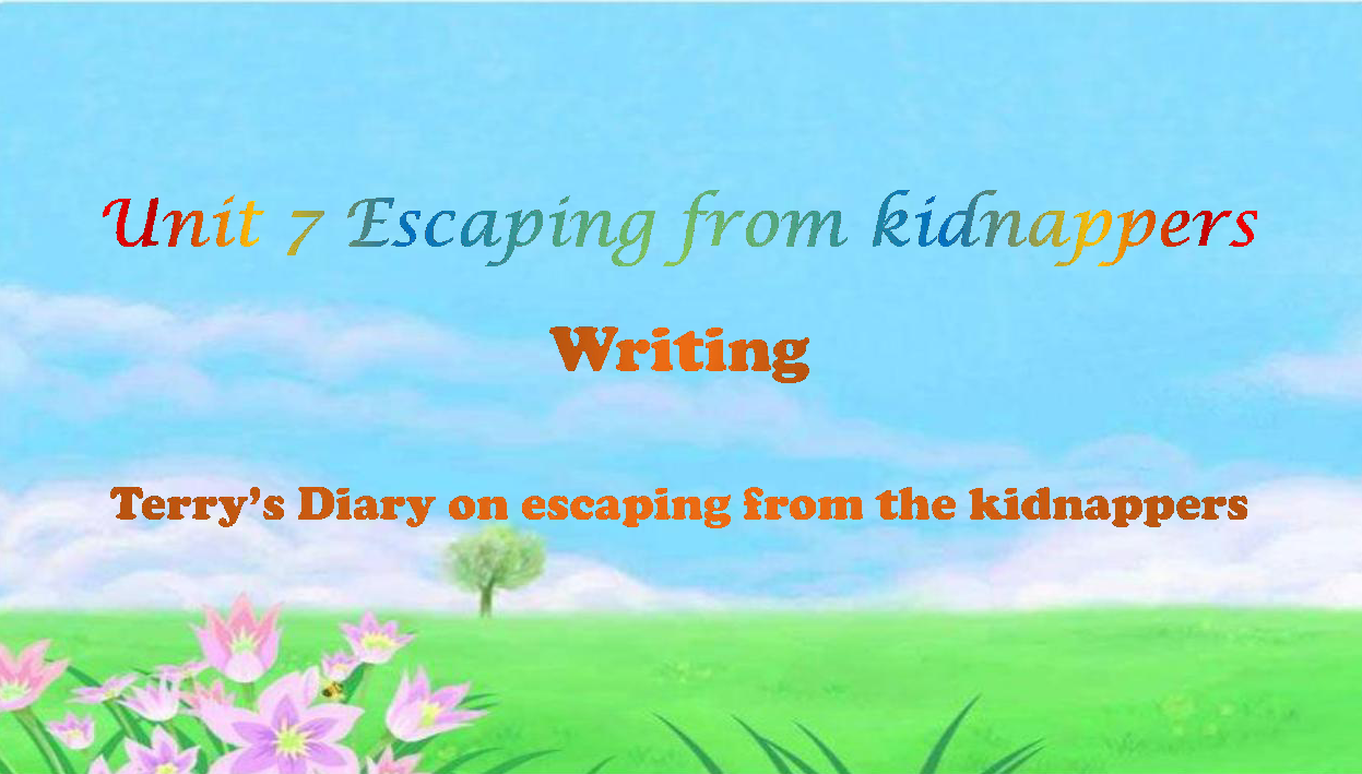 Module 3 Unit 7 Escaping from kidnappers Writing 课件（17张PPT）
