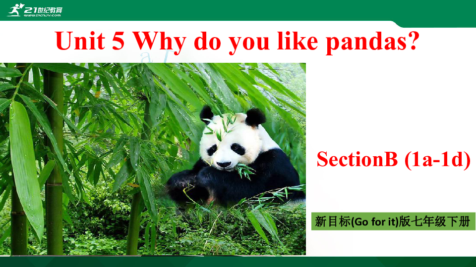 Unit 5 Why Do You Like Pandas? SectionB（1a-1d）公开课课件(39张PPT)+音视频-21世纪教育网