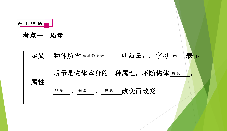 2020年春人教版八年级物理单元复习（第六章 质量和密度）课件（共40张PPT）