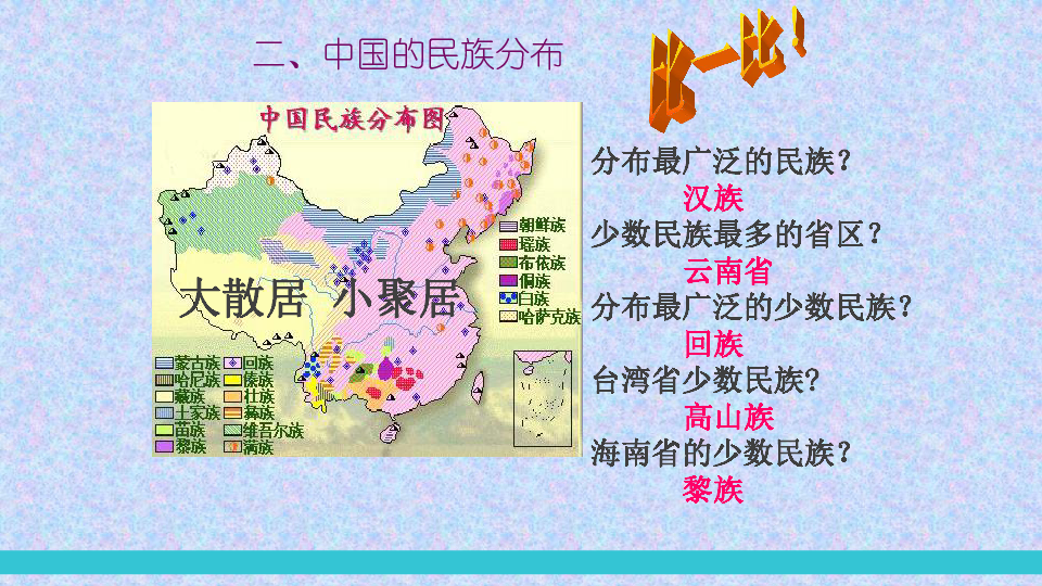 湘教版八年级地理上册：1.4 中国的民族  课件（共16张PPT）