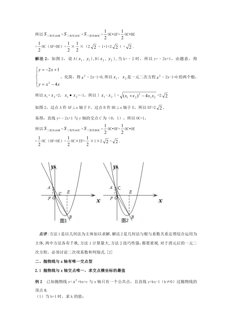 抛物线与一元二次方程联合解题的常用方法