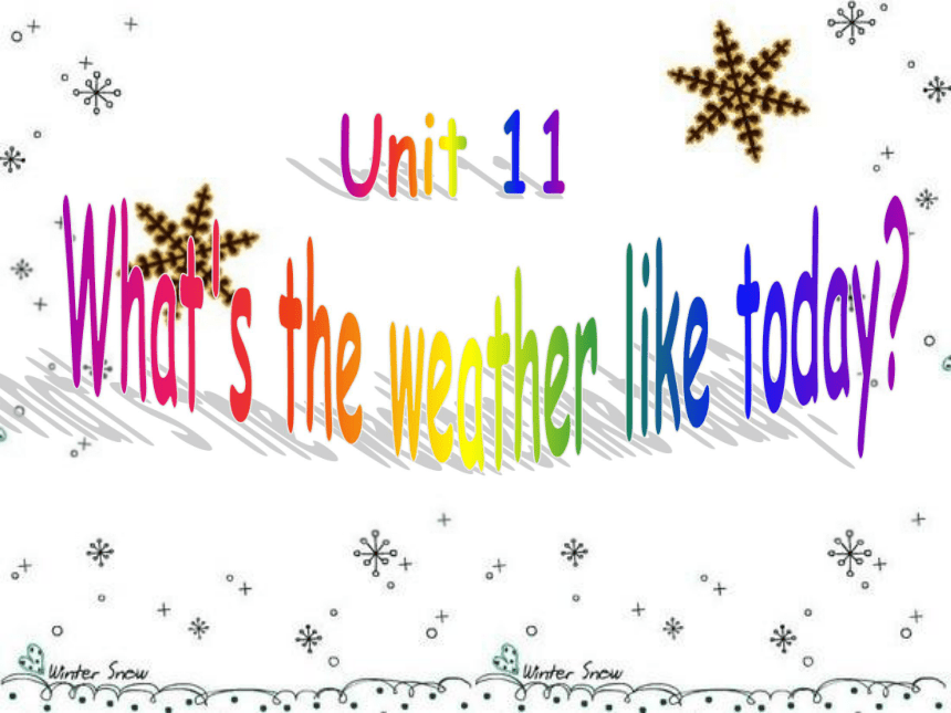 Module 6 Unit 11《What’s the weather like today》课件