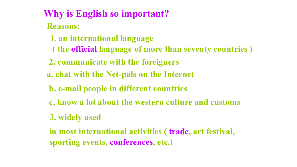 Unit  1 Lesson 1 English – an International Language 课件（共11张）