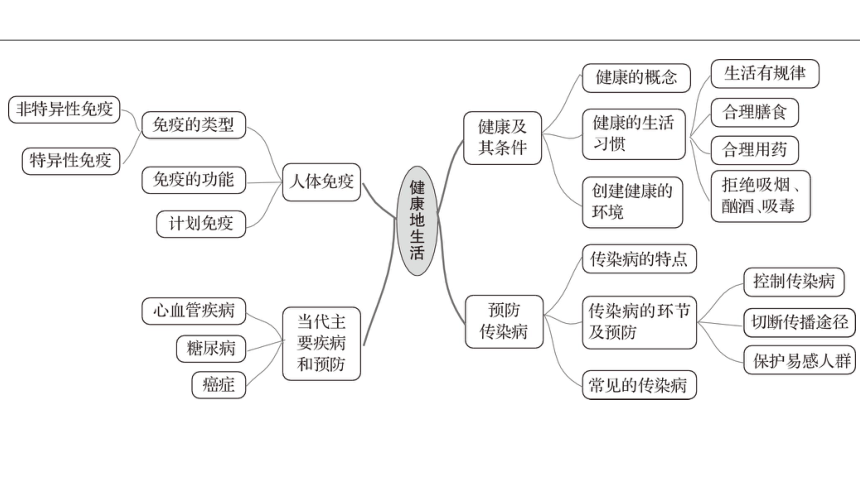 20202021学年北师大版七年级生物下册13健康地生活章末小结课件共18张