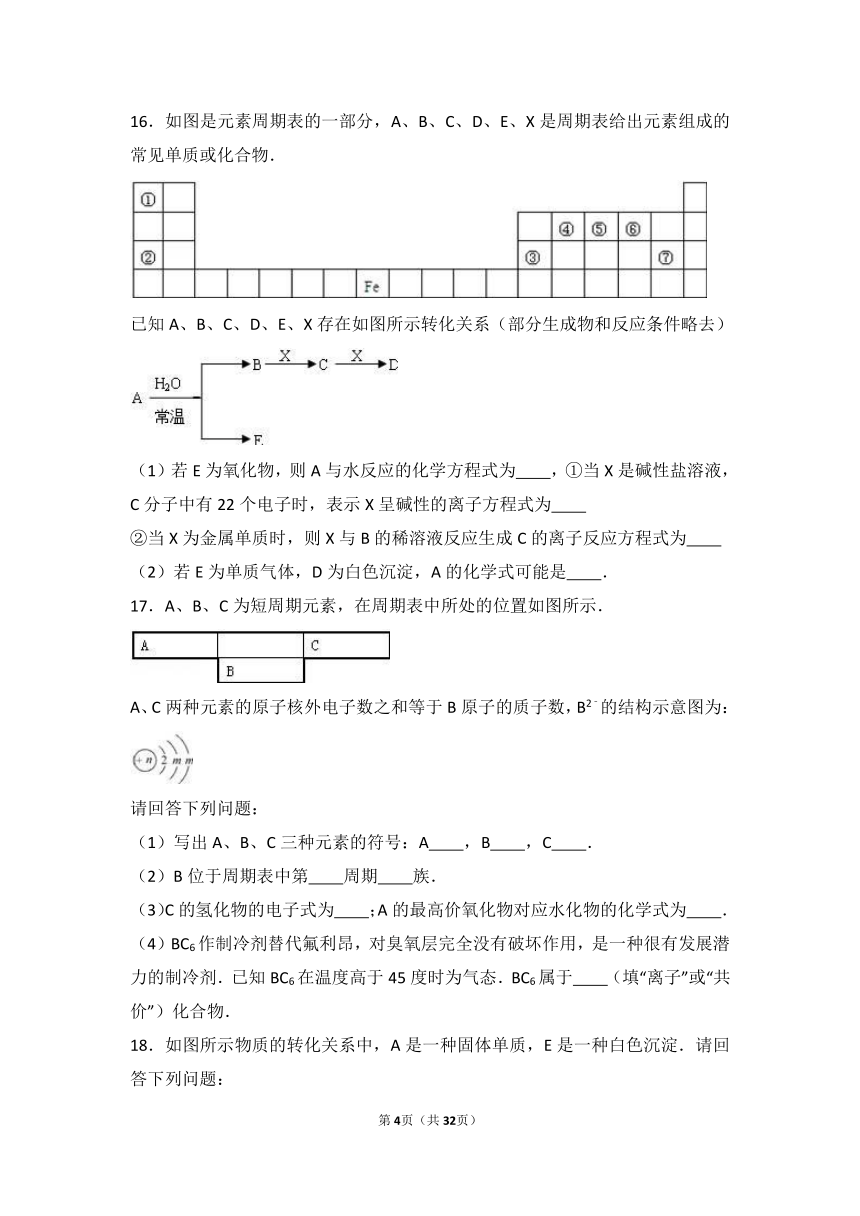 河南省那南阳市邓州市白牛高中2016-2017学年高二（上）开学化学试卷（解析版）